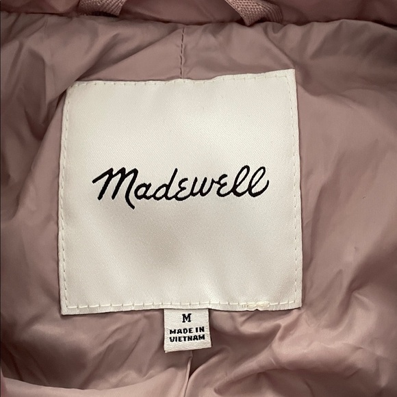 Madewell Pink Quilted Airpuff Shirt Jacket Size Medium - Picture 2 of 13